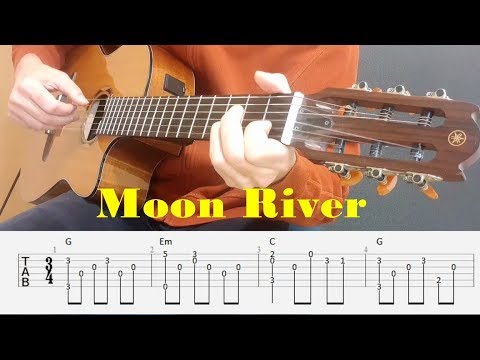 Moon River - Henry Mancini - Fingerstyle guitar with tabs