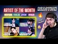 Artist of the Month - ATEEZ Wooyoung + TXT Yeonjun + THE BOYZ Juyeon + Stray Kids Hyunjin | REACTION