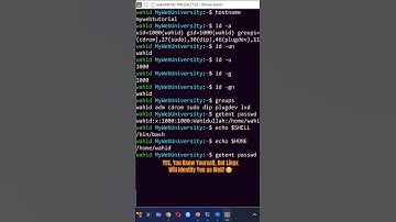YES, You Know Yourself, But Linux Will Identify You as Well! ☺️#linux #learnlinux