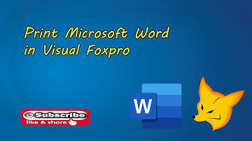 Print Microsoft Word in Visual Foxpro (Basic)