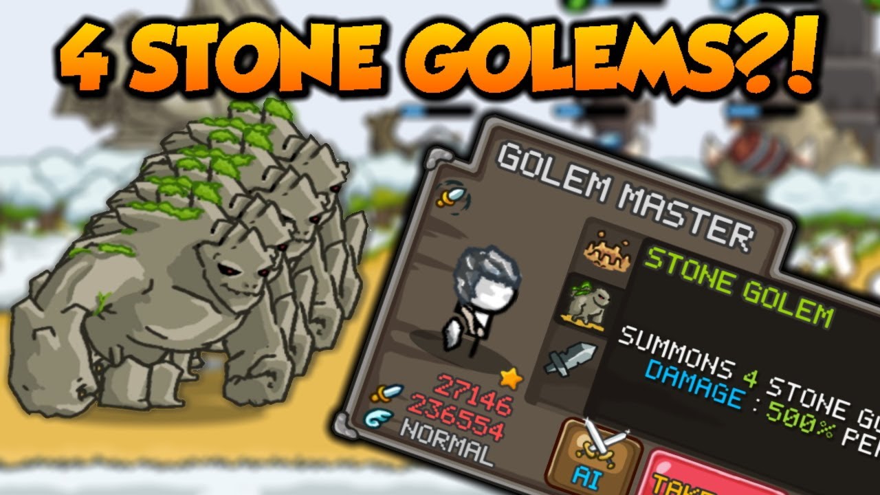 GROW CASTLE: 4 STONE GOLEMS?! 😱😱😱