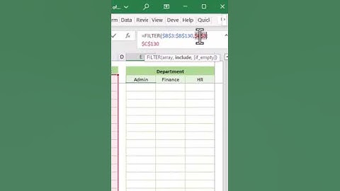 Excel Pro Tip: Filter Data Dynamically with Excel FILTER Function #shorts #ytshort