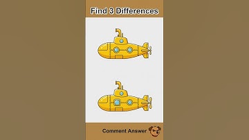 Only 1% Can Spot ALL 3! Yellow Submarine Challenge 👀 #shorts #games #difference