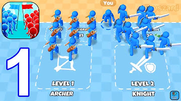 Stack Battle - Gameplay Walkthrough Part 1 Tutorial Stickman Army Battle Commander (Android,iOS)