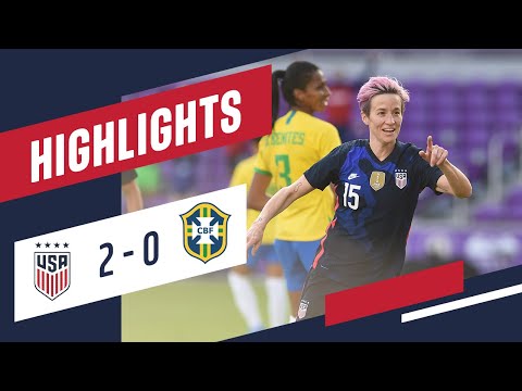 USA 2-0 BRAZIL 1:00 Highlights | Feb. 21, 2021 | Orlando, Florida - Exploria Stadium