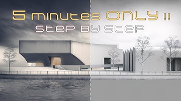 How To Post Production In 5 Minutes in Photoshop | Architectural Post Production | Must Watch!