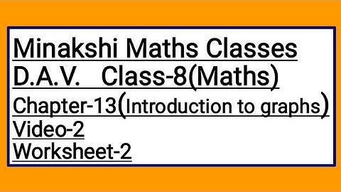 DAV Class-8(Maths) Chapter-13(Introduction to Graphs) Video-2 Worksheet -2(All Questions)