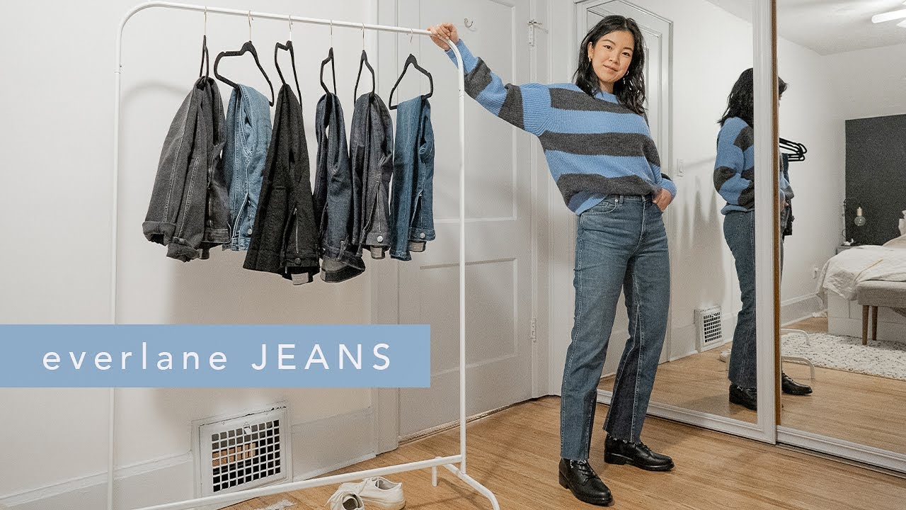 BEST DENIM | EVERLANE JEAN TRY ON + REVIEW - YouTube