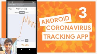 COVID-19 Tracking App (Robinhood Style) Ep 3: Build the Layout - Android Studio Kotlin screenshot 5