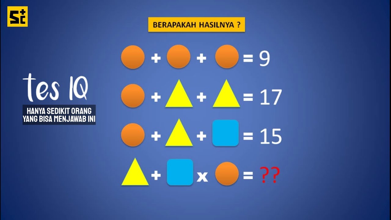 Tes IQ  Teka  Teki  logika Matematika YouTube