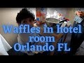 How to make Waffles in hotel room Orlando FL | Lake Eola Park Orlando Downtown The Florida Mall