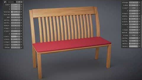 Procedural chair with blender