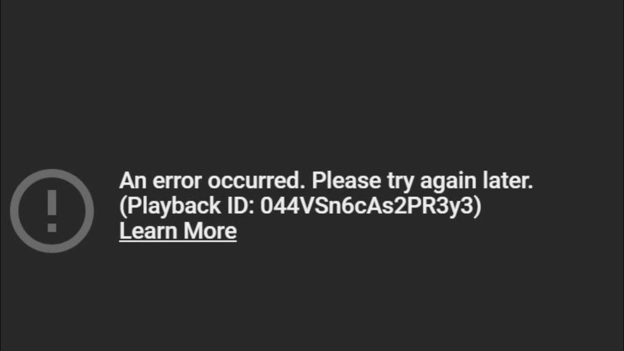 Some error occurred try again. Some error occurred try again