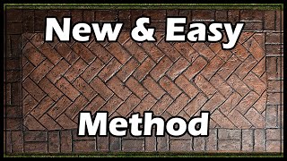 Stamped Concrete Overlay | DIY Brick Stamped Concrete