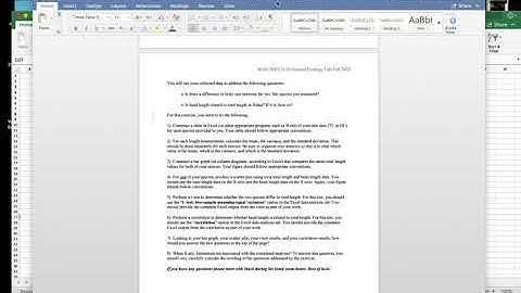 Data Analysis in Ecology Tutorial Video - Tennessee Tech