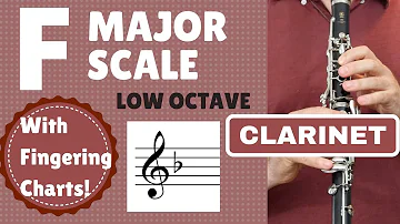 CLARINET F Major Scale | Low Octave SLOW