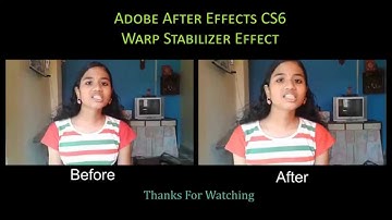 Remove Camera shake in After Effects CS6