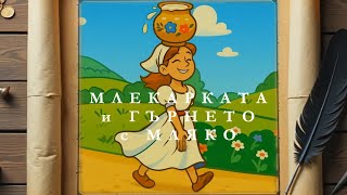 картинка: Приказки за Деца: Ще Сбъдне ли Млекарката Мечти Си? 🥛✨ Млекарката и Гърнето с Мляко