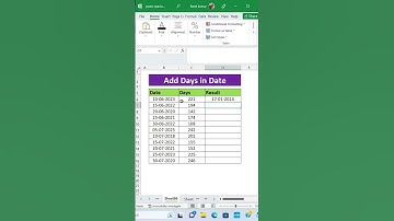 Add Days in Date in excel ||#excel #shorts #techjosh1 ||
