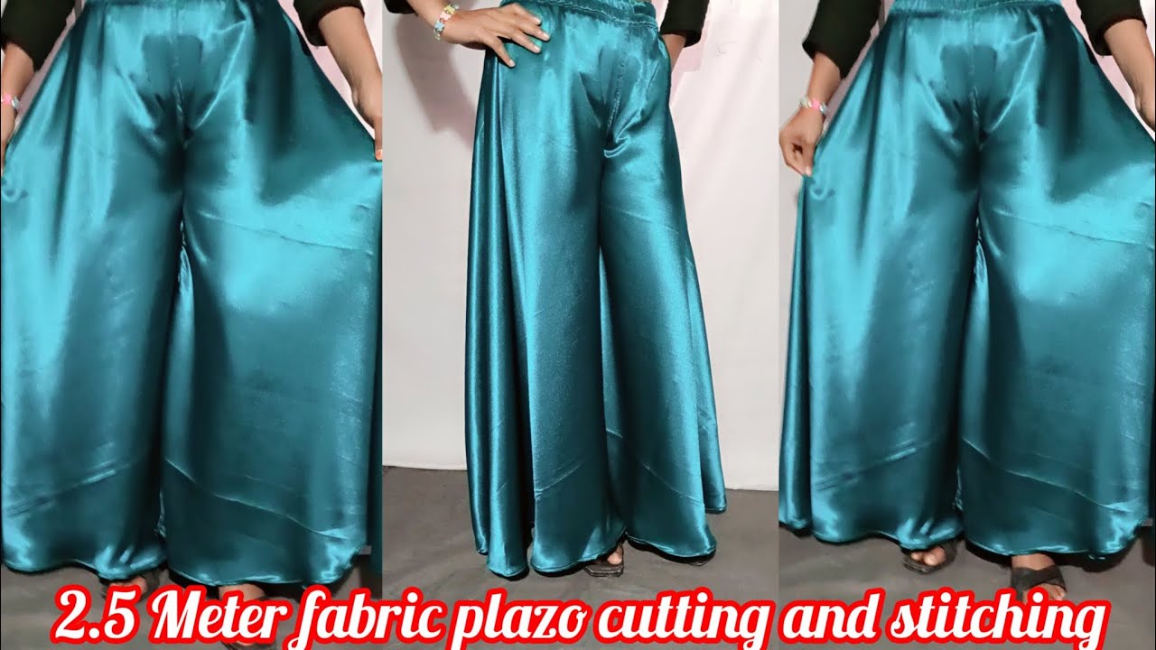 2.5 meter fabric Mein Ger wali plazo #cutting and Stitching#banana sikhenge