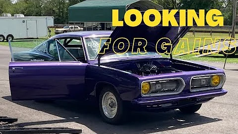 Barracuda Dragcar: 1” vs. 2” Carburetor Spacer at the Racetrack #mopar #nonamenationals #stroker