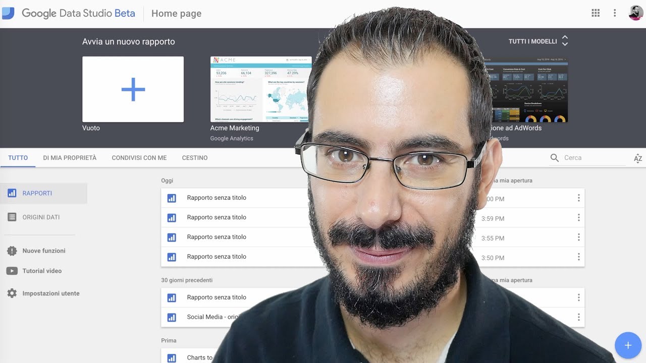 Google Data Studio: tutorial semplice per capirne le potenzialità - YouTube