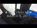 Ring Creek British Columbia Canada March 5, 2017 snow ploughing