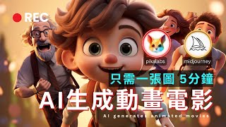 【保姆級教程】只用一張圖，5分鐘用AI生成3D動畫電影，免費圖生視頻 PikaLabs｜Free Image to Video generator