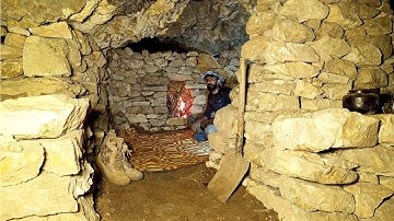 I Built A Stone Shelter That Could Last For A 1000 Years In 3 Days - Cave With Fireplace, DIY, ASMR
