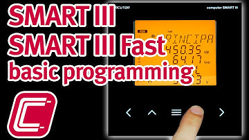 Basic programming of Computer SMART III / SMART III Fast regulator