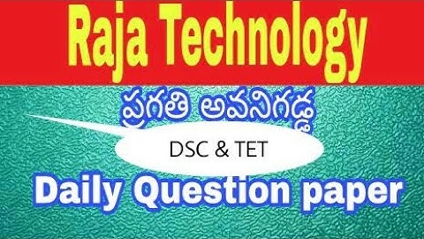 TET & DSC (PRAGATI AVANIGADDA) Daily Questions ll in 2018