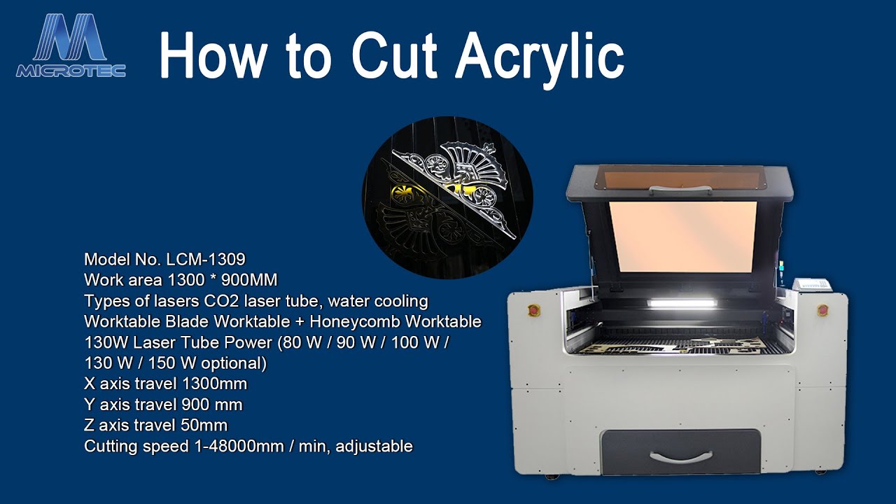 How to Cut Acrylic by CO2 Laser Cutting & Engraving Machine YouTube