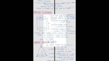 CBSE - Grade 10 - Ch 12 - Surface Areas and Volumes - Formula Sheet