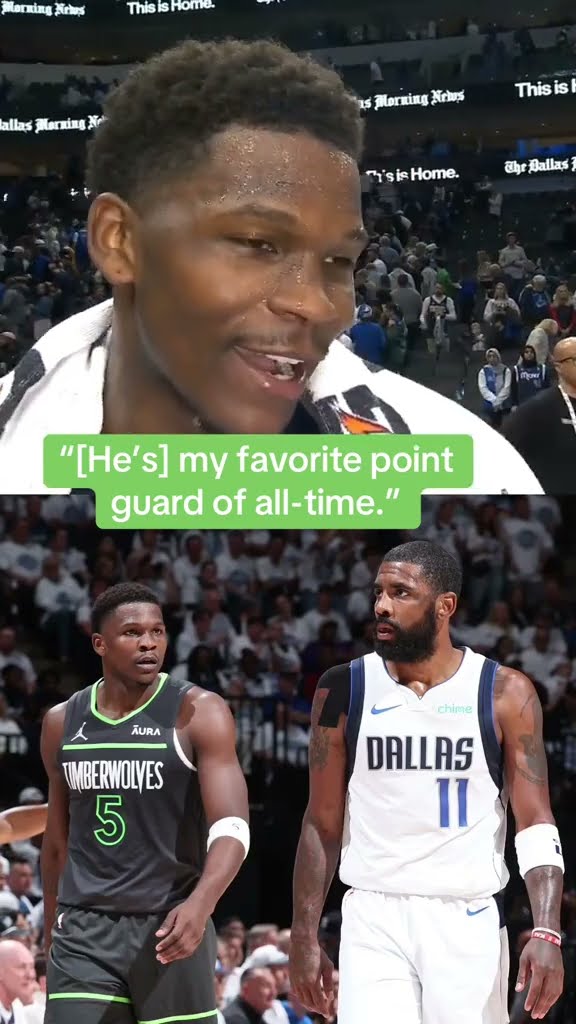Anthony Edwards with nothing but respect for Kyrie Irving ❤️