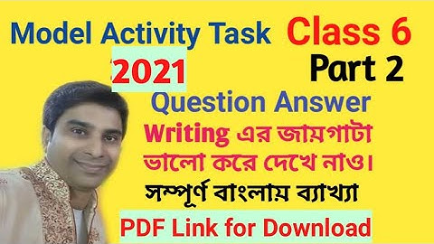 Class 6 English Model Activity Task 2021 Part 2 || Model Activity Task English Class 6 Part 2 / 2021
