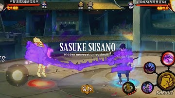 sasuke hidden moveset Gameplay ( Naruto mobile game)