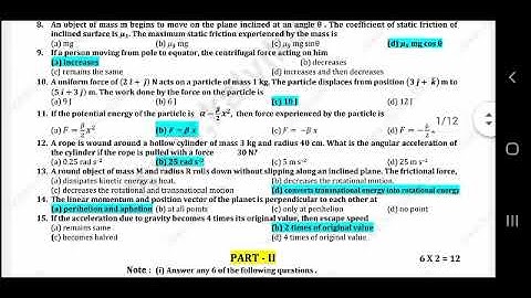11th Physics Revision Exam Model Question Paper 2022 With One mark Answer /SD academy