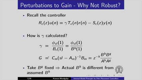 CL692 2x S106 Internal Model Principle for Pole Placement Controllers IIT Bombay