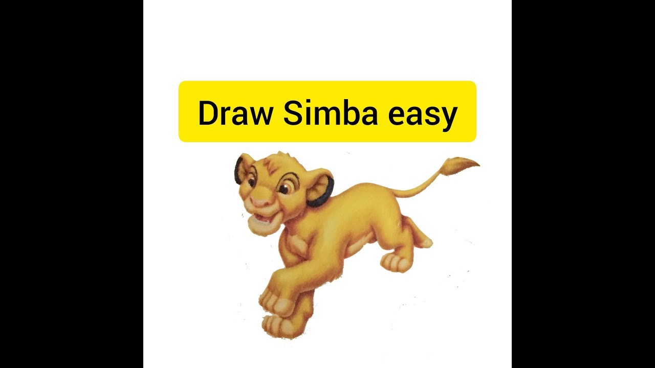 How to draw Simba easy step by step - YouTube