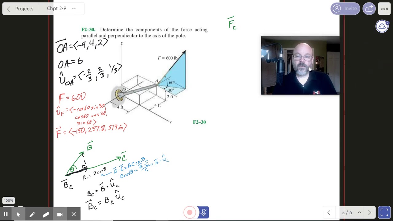 Statics: 1E Dot Products: F2-30