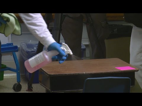 RAW: Crews deep clean JCPS schools in preparation for students return