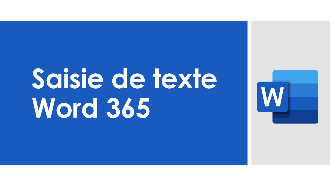 La saisie de texte dans Word YouTube