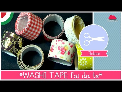 Tutorial come fare il WASHI TAPE (nastro adesivo decorato) fai da te - Idea pacchetti regalo