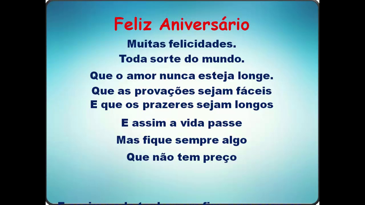 Mensagem de Aniversário em vídeo Feliz Aniversário - YouTube