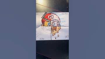 One Drawing of Mario but in 4 different styles! PART 3! #art #drawing #posca #shorts