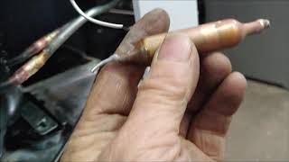 Joining an aluminium capillary to a pencil drier