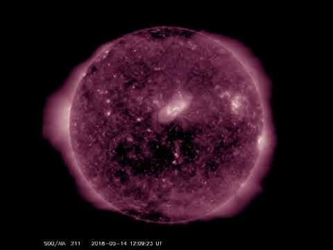 A video of the sun on May 14, 2018, as perceived at 211 Angstroms NASA SDO - A video of the sun on May 14, 2018, as perceived at 211 Angstroms NASA SDO