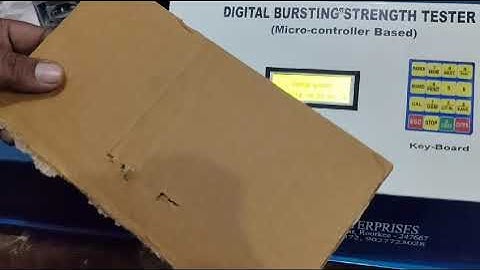 RE:Digital Bursting Strength Tester