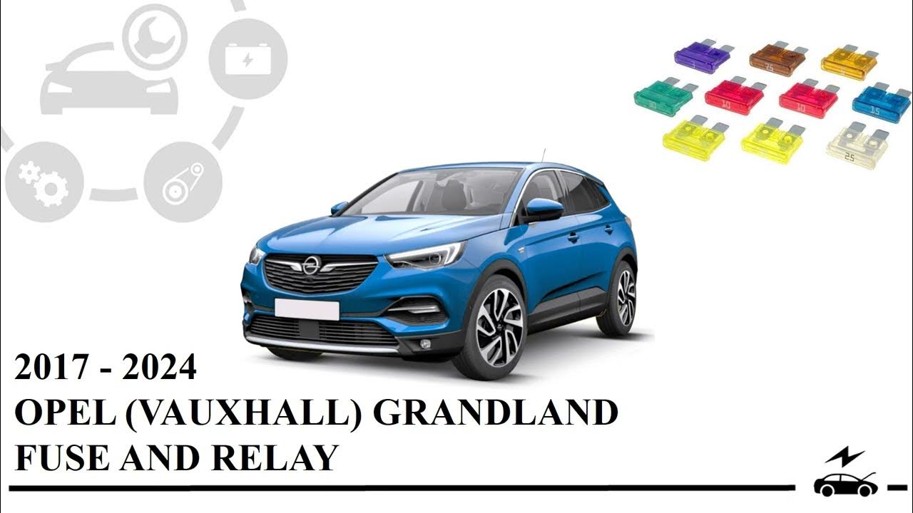 Fuse box diagram Vauxhall Opel Grandland and relay with assignment and