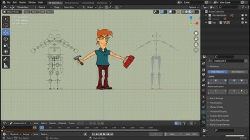 Blender  Animation Tutorial - How to Rig a 2D Character! Part 10 - Grease Pencil -  Rigify Addon